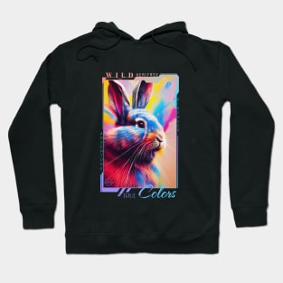 Rabbit Bunny Animal Discovery Adventure Nature Planet Earth Paint Hoodie